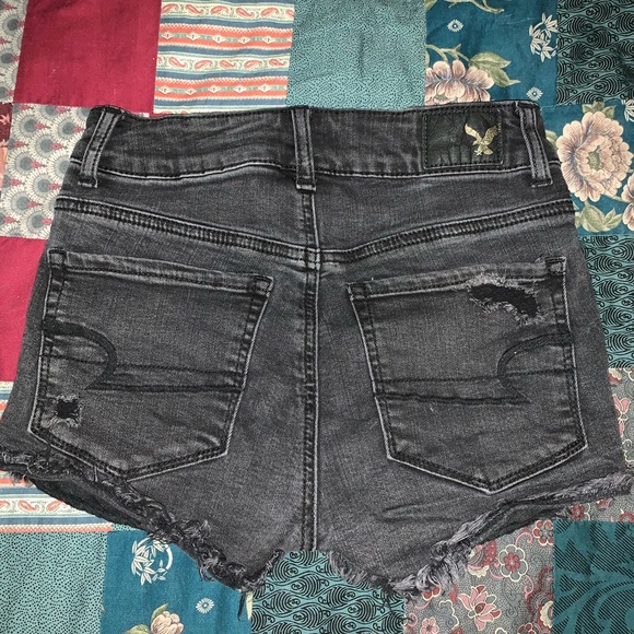 american eagle black denim shorts - Picture 3 of 5